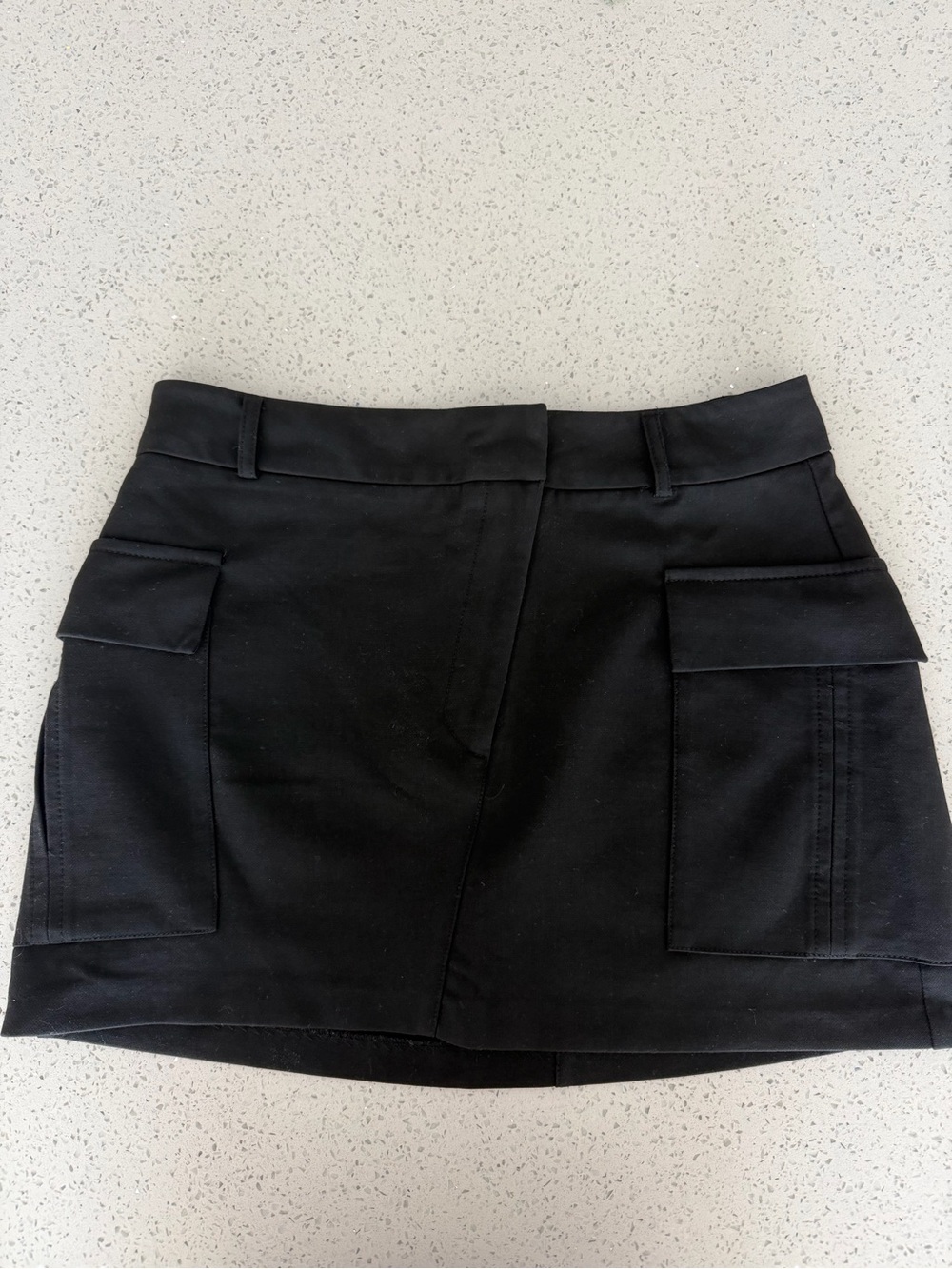 Zara Black Cargo Pocket Mini Skirt